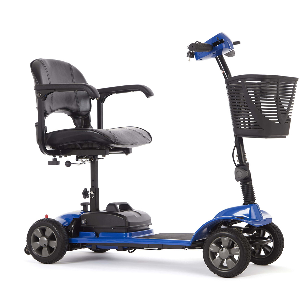 eFly lightweight Mobility Scooter with a lithium battery shown in Blue